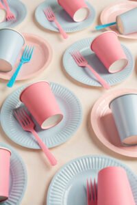 table-arrangement-birthday-event-with-plates-cups